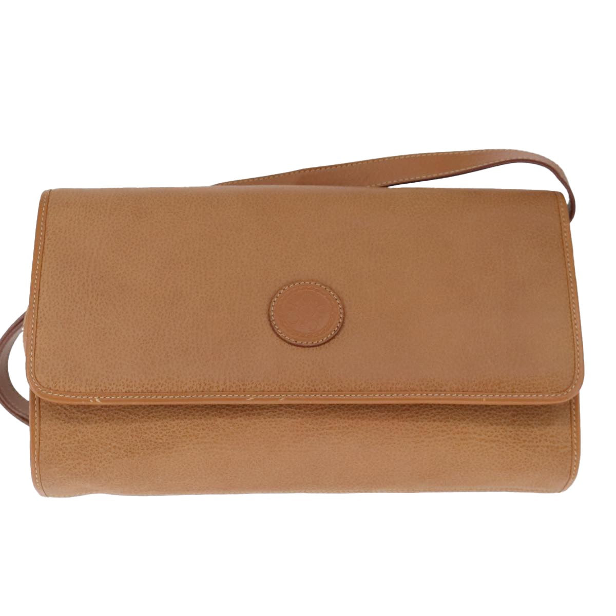 Gucci Vintage Shoulder Bag Leather, BEIGE, LEATHER, Shoulder bag