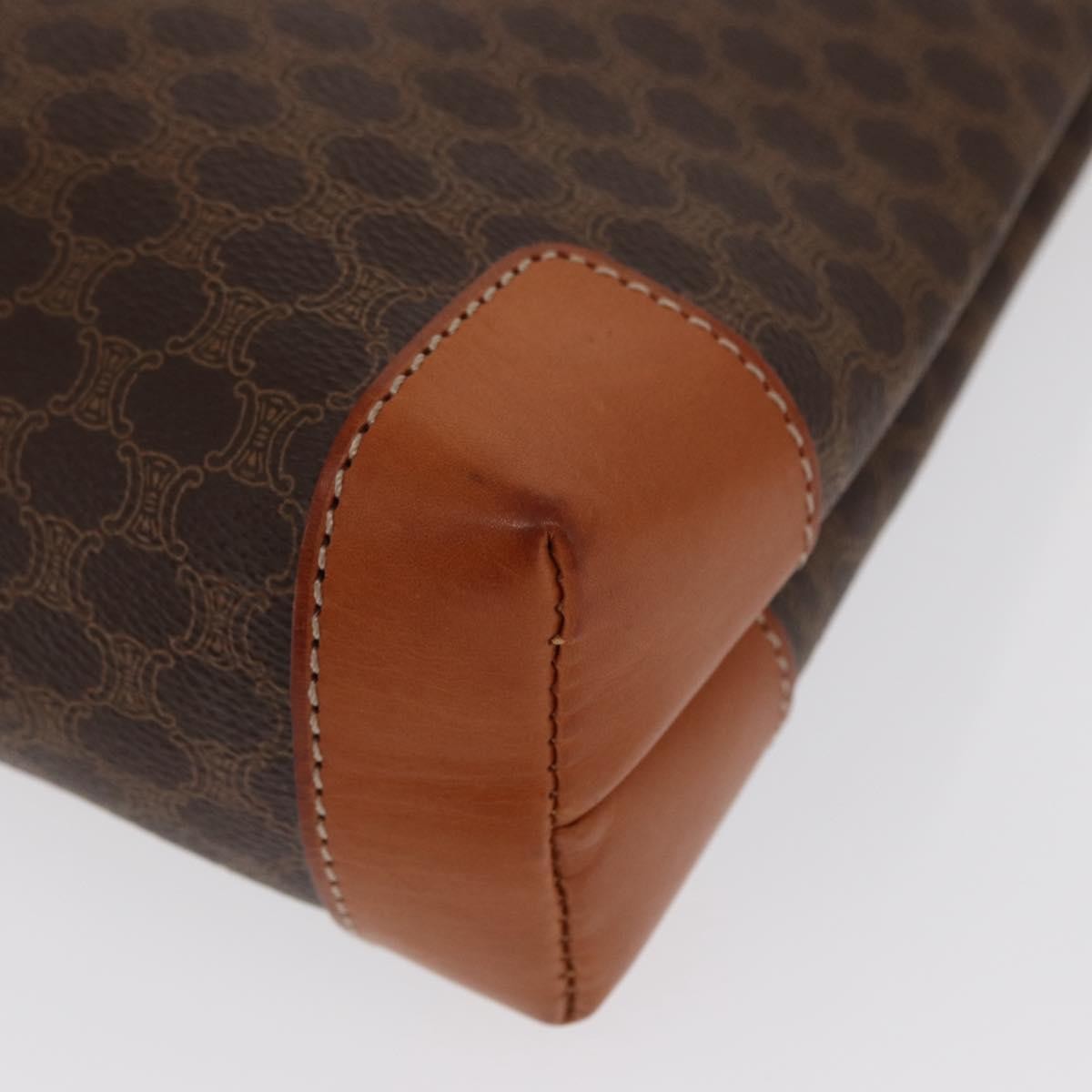Celine Macadam Pochette Canvas and Leather, BEIGE, CANVAS, Clutche & pouche