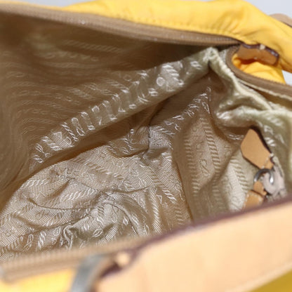 Prada Vintage Shoulder Bag Tessuto, Yellow, Nylon, Shoulder Bag