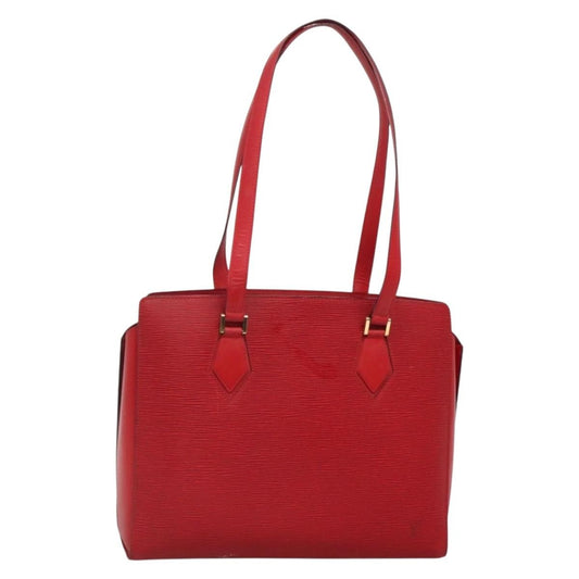 Louis Vuitton Duplex Bag Epi Leather, RED, LEATHER, Handbag