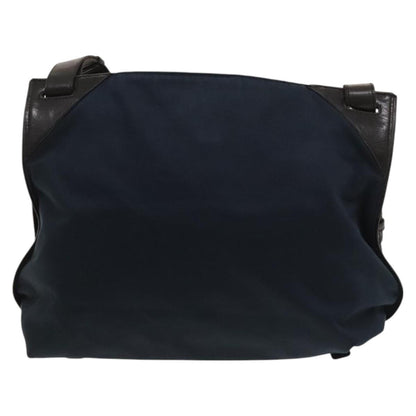 Bottega Veneta Vintage Flap Shoulder Bag Cotton, NAVY, COTTON, Shoulder bag