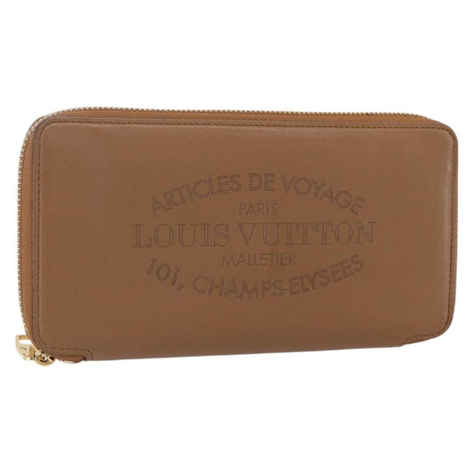 Louis Vuitton Zippy wallet Leather, BROWN, LEATHER, Wallets
