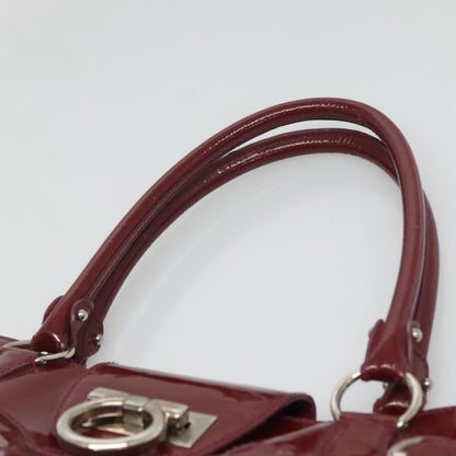 Salvatore Ferragamo Marisa Satchel Patent leather, BURGUNDY, PATENT_LEATHER, Tote bag