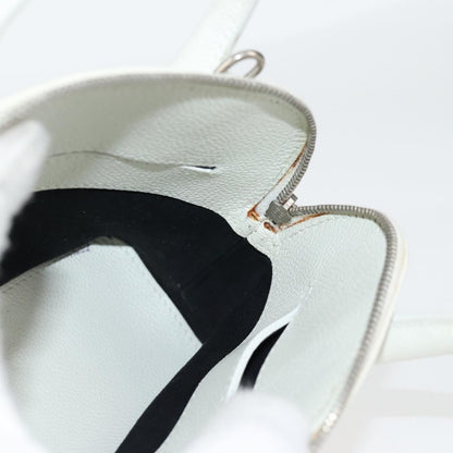 Balenciaga Logo Ville Bag Leather, WHITE, LEATHER, Handbag