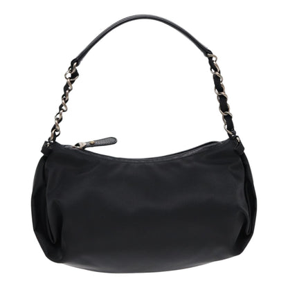 Salvatore Ferragamo Vintage Chain Shoulder Bag Nylon, BLACK, NYLON, Shoulder bag