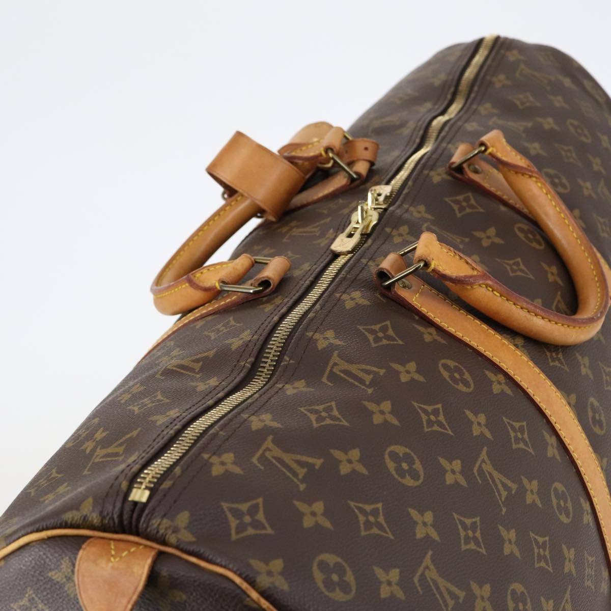 Louis Vuitton Keepall Bag Monogram Canvas, BROWN, CANVAS, Travel bag