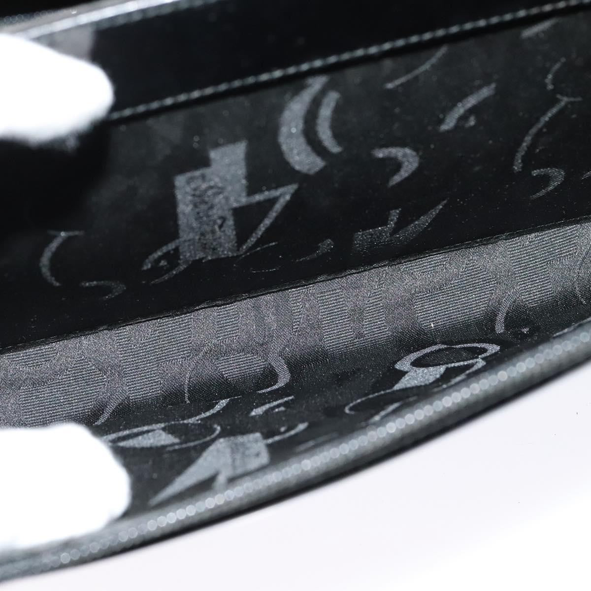 Salvatore Ferragamo Gancini handbag Patent leather, BLACK, PATENT_LEATHER, Handbag