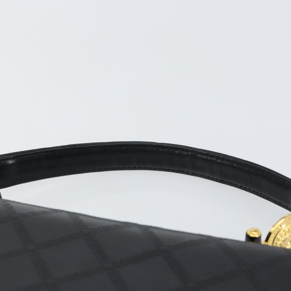 Versace Vintage Handbag Leather, BLACK, LEATHER, Handbag
