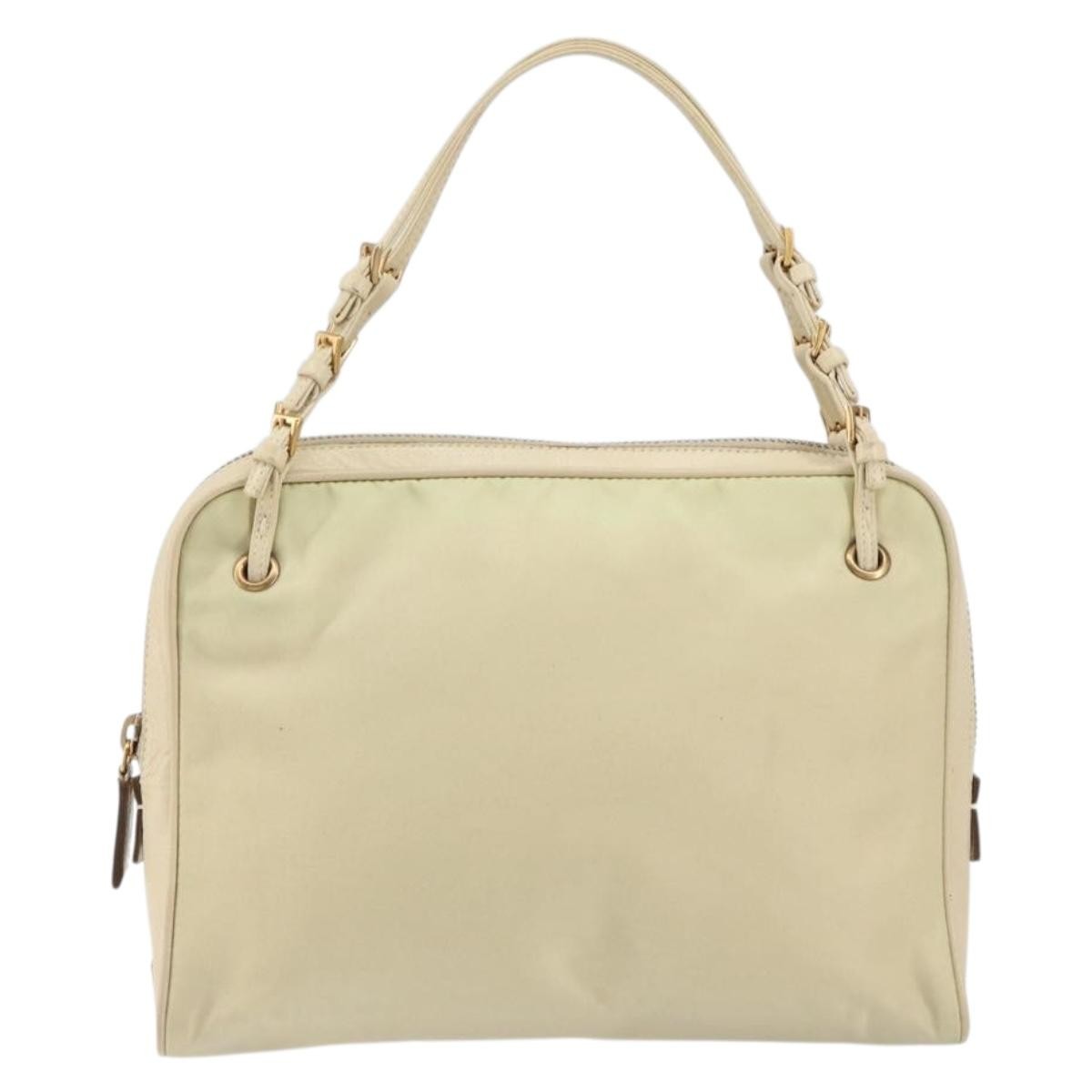 Prada Vintage Handbag Tessuto, Beige, Nylon, Handbag