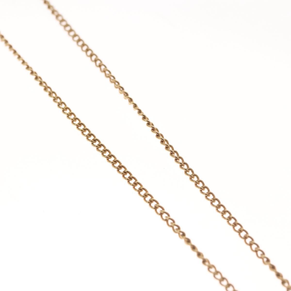 Christian Dior Logo Heart Pendant Necklace Metal, GOLD, METAL, Necklace
