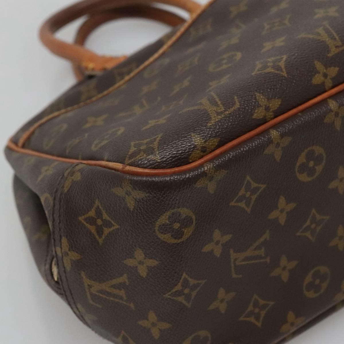 Louis Vuitton Deauville Handbag Monogram Canvas, BROWN, CANVAS, Handbag
