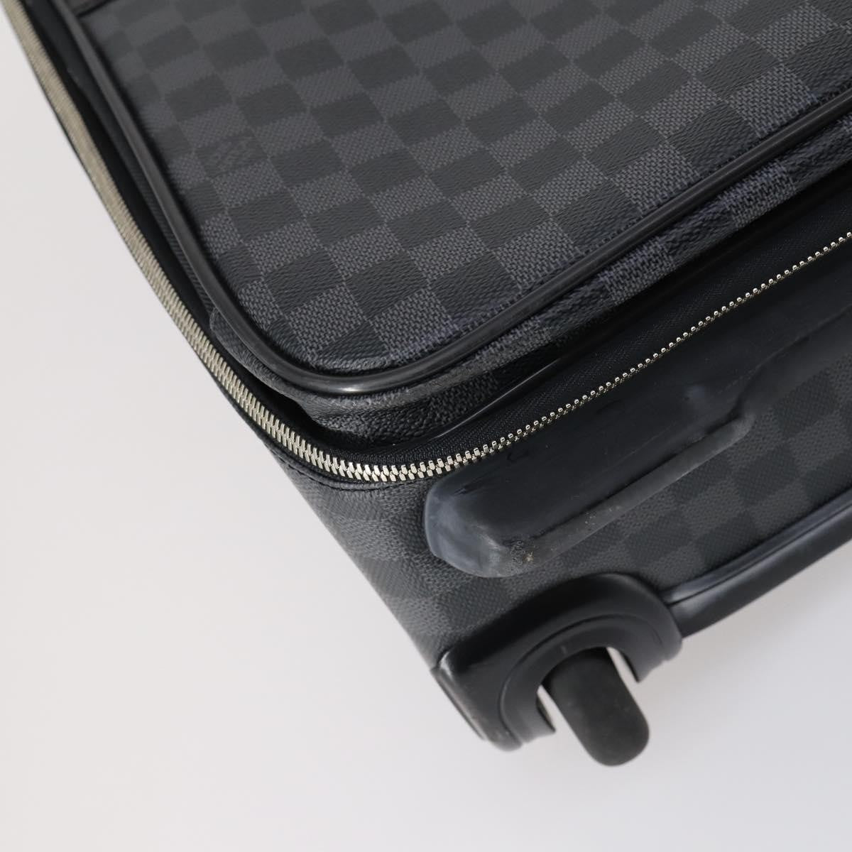 Louis Vuitton Pegase Luggage Damier Graphite, BLACK, CANVAS, Travel bag
