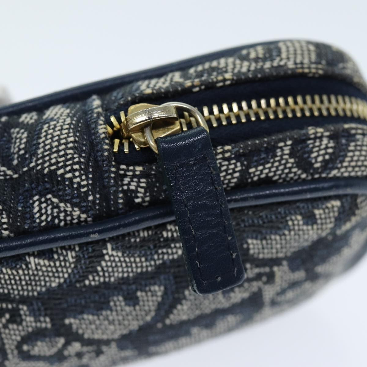 Christian Dior Vintage Trotter Pouch Canvas, NAVY, CANVAS, Clutche & pouche