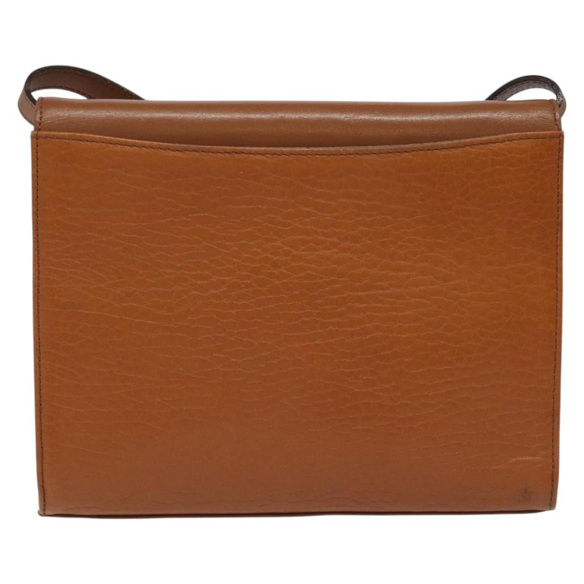 Burberry Vintage Flap Crossbody Bag Leather, BROWN, LEATHER, Shoulder bag