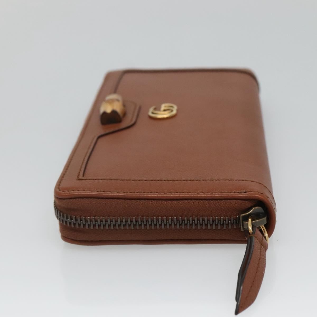 Gucci Diana Zip Around Wallet Leather, BROWN, LEATHER, Wallets