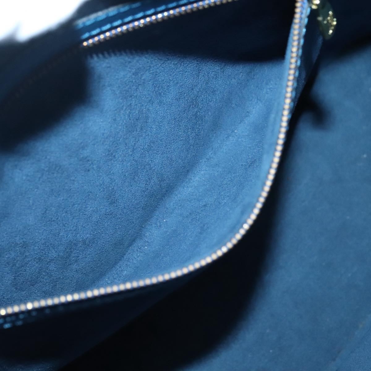Louis Vuitton Lussac Handbag Epi Leather, BLUE, LEATHER, Shoulder bag