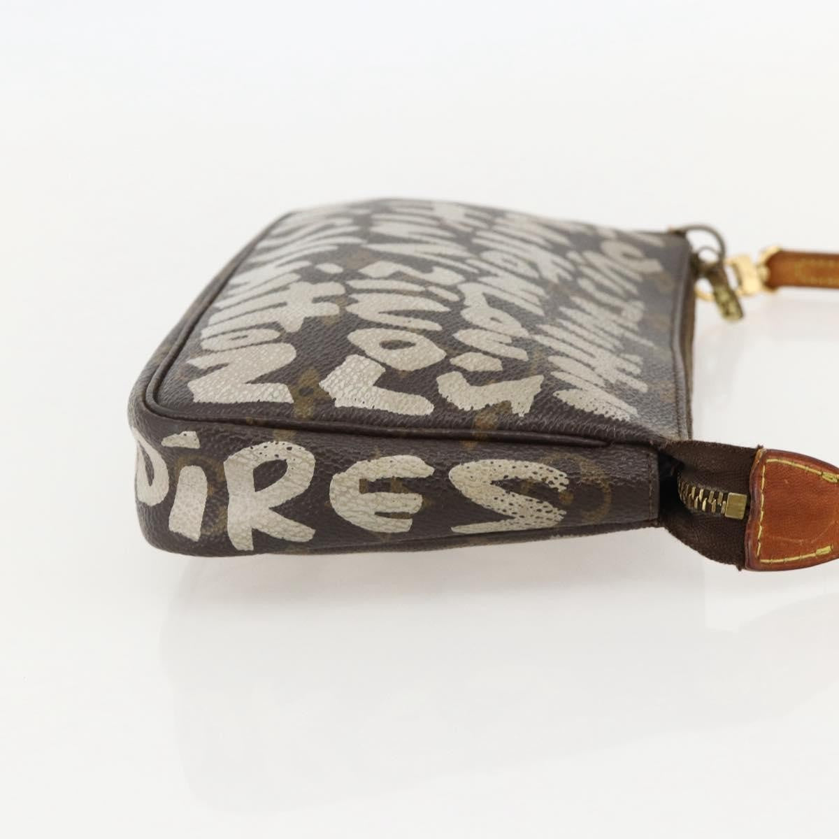 Louis Vuitton Pochette Accessoires Limited Edition Monogram Graffiti, Brown, Canvas, Clutch