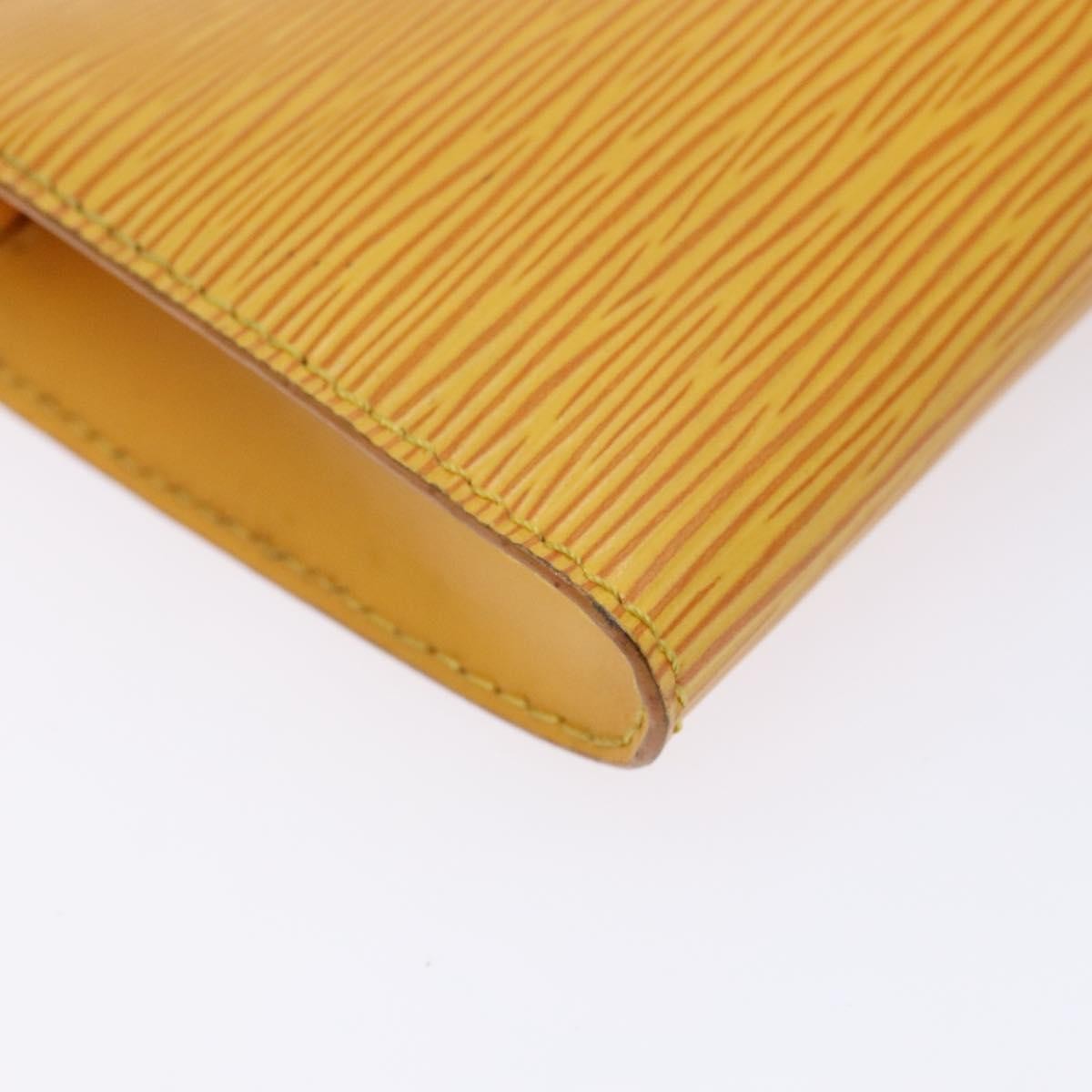 Louis Vuitton Pochette Accessoires Epi Leather, YELLOW, LEATHER, Clutche & pouche
