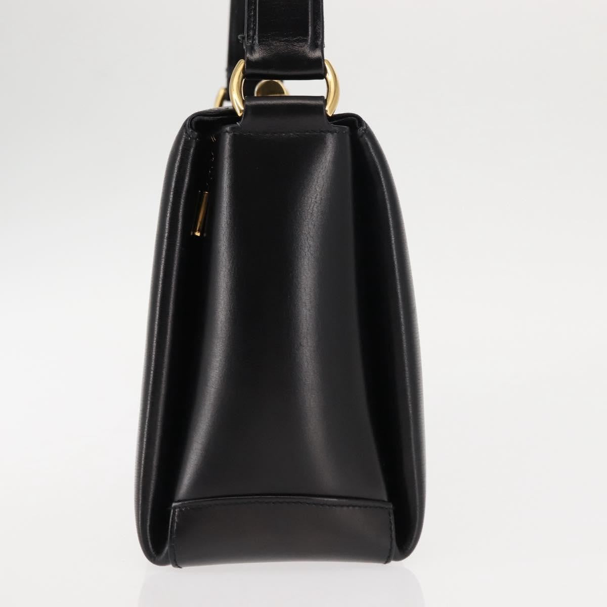 Gucci Vintage Convertible Box Crossbody Bag Leather, BLACK, LEATHER, Handbag