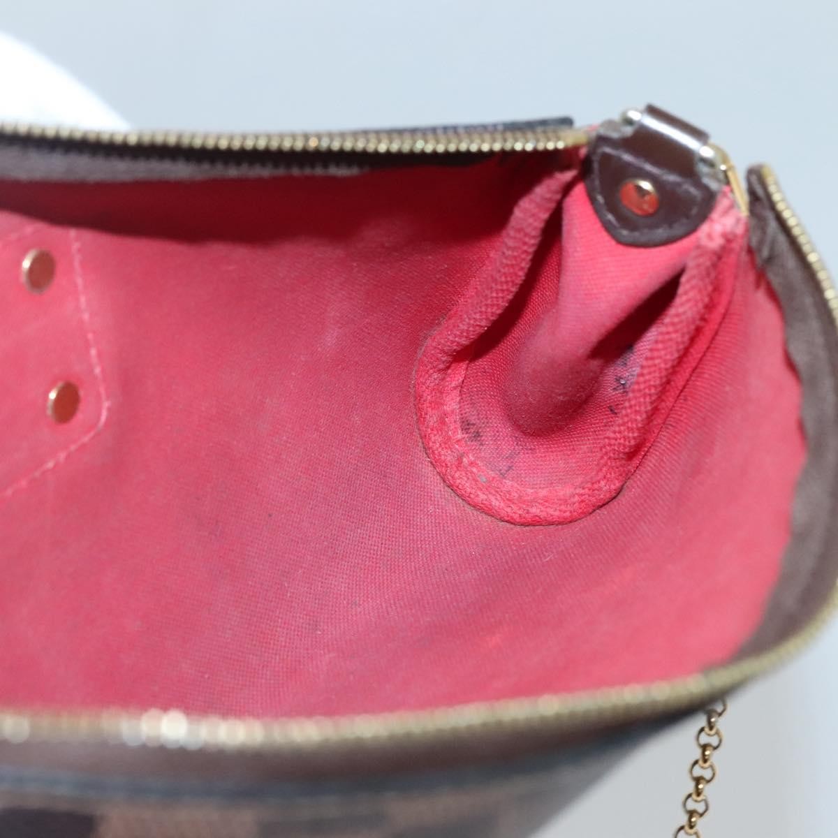 Louis Vuitton Eva Handbag Damier, BROWN, CANVAS, Shoulder bag