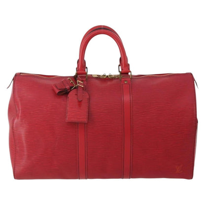Louis Vuitton Keepall Bag Epi Leather, Red, Leather, Travel Bag