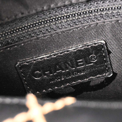 Chanel Surpique Compartment Tote Quilted Leather, BLACK, CALFSKIN, Handbag