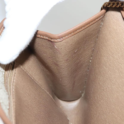 Christian Dior Vintage Honeycomb chain Canvas, BEIGE, CANVAS, Shoulder bag