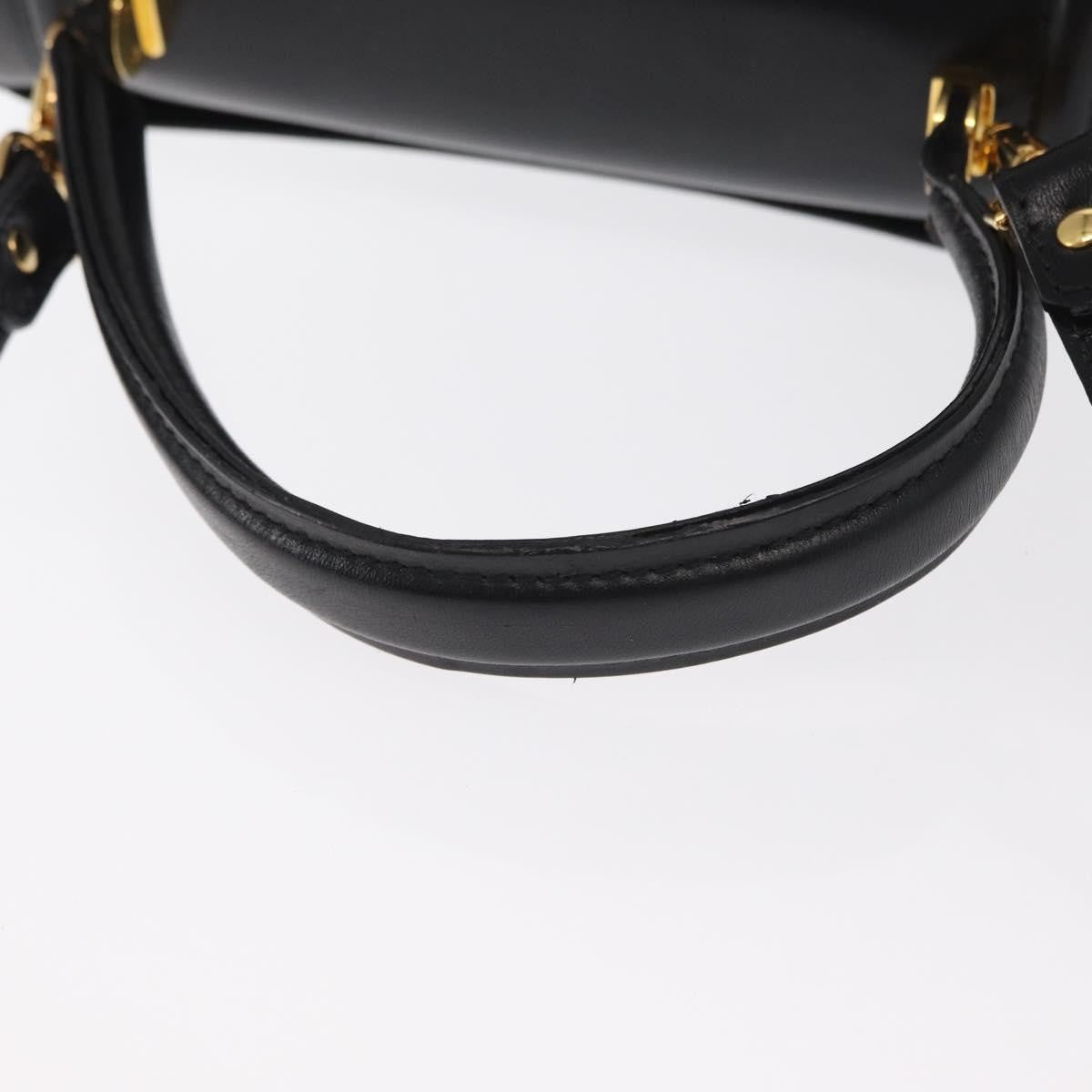 Bally Vintage Handbag Leather, BLACK, LEATHER, Handbag