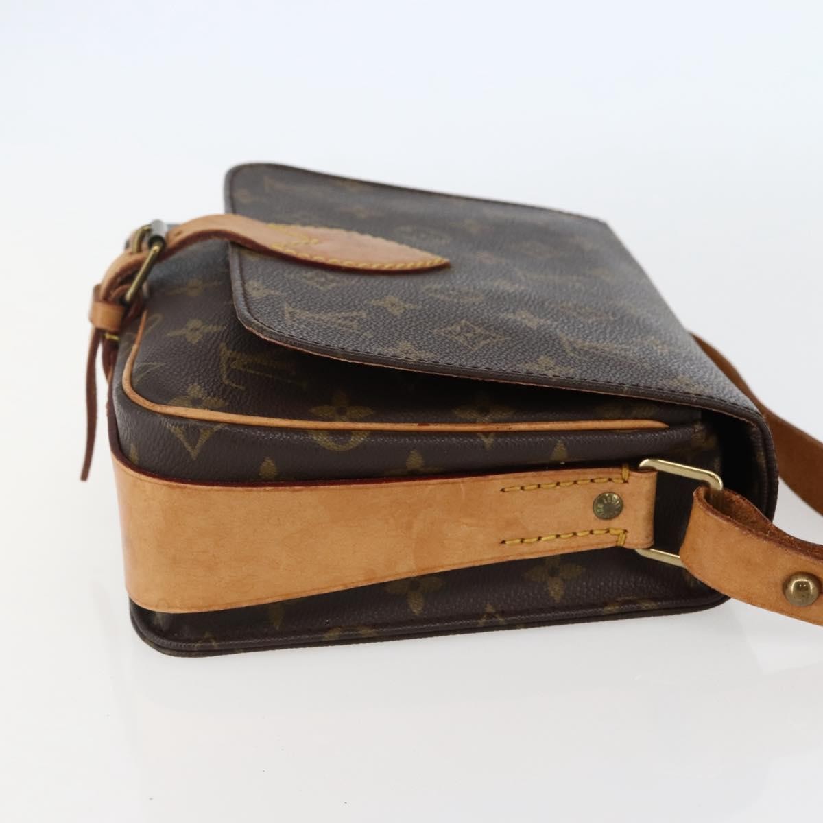 Louis Vuitton Cartouchiere Handbag Monogram Canvas, BROWN, CANVAS, Shoulder bag