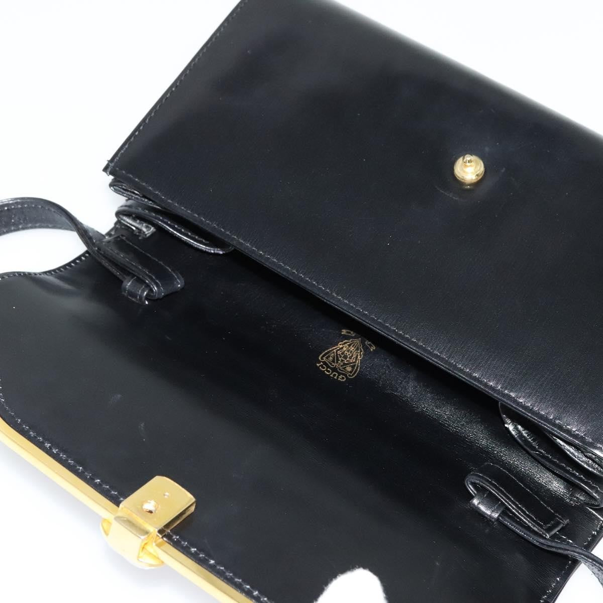 Gucci Vintage Shoulder Bag Leather, BLACK, LEATHER, Shoulder bag
