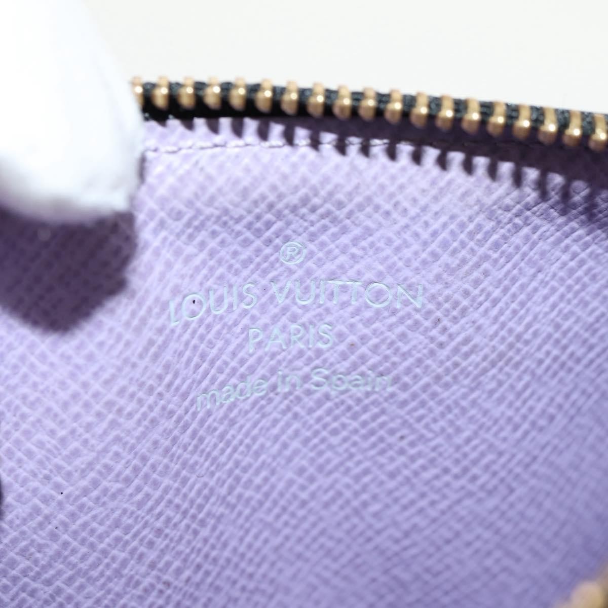 Louis Vuitton Pochette clés NM Monogram Multicolor Canvas, BLACK, CANVAS, Wallets