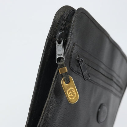 Gucci Vintage clutch Bag Leather, BLACK, LEATHER, Clutche & pouche