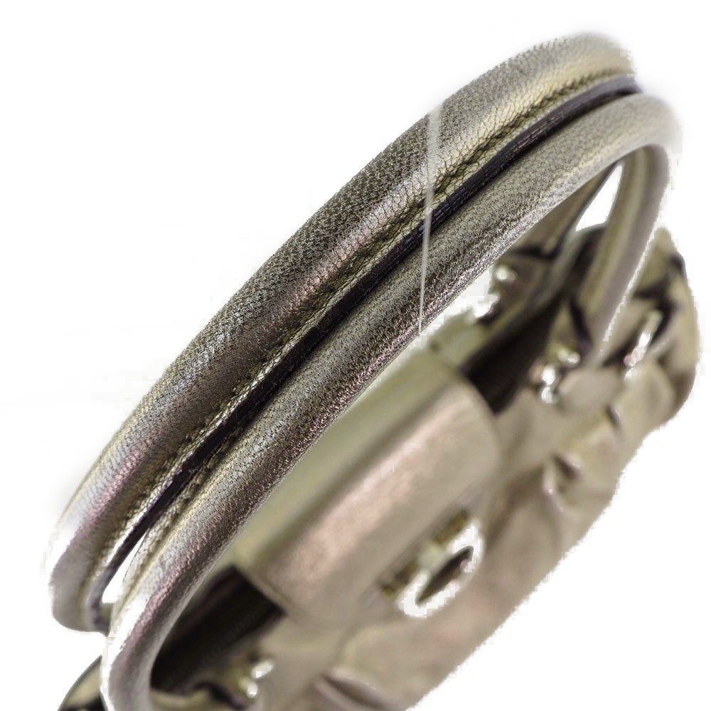 Salvatore Ferragamo Marisa Satchel Leather, GOLD, LEATHER, Handbag