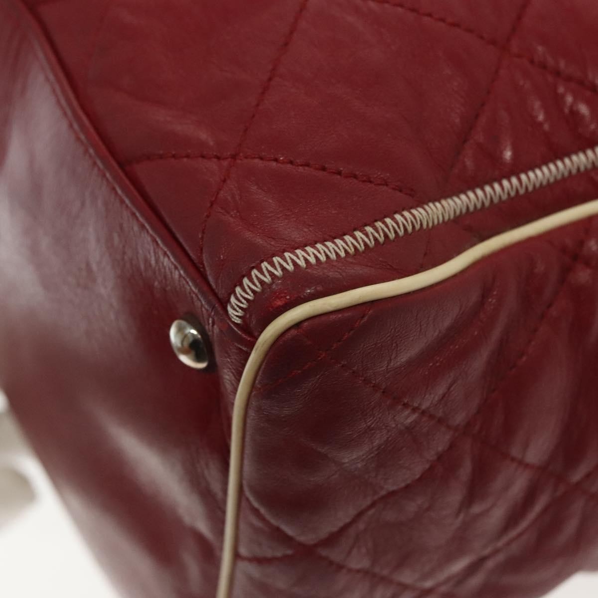 Chanel Vintage Reissue Chain Shopping Tote Leather, RED, LEATHER, Tote bag