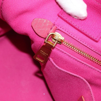 Prada Canapa Open Tote Canvas, PINK, CANVAS, Tote bag