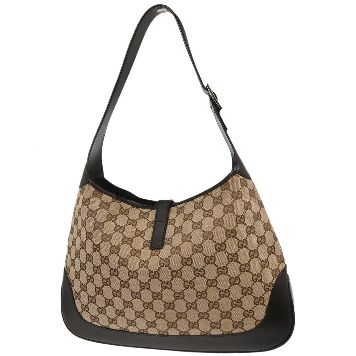Gucci Web Jackie O Hobo GG Canvas, BROWN, CANVAS, Shoulder bag