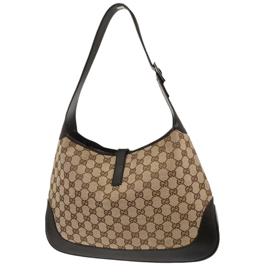 Gucci Web Jackie O Hobo GG Canvas, BROWN, CANVAS, Shoulder bag