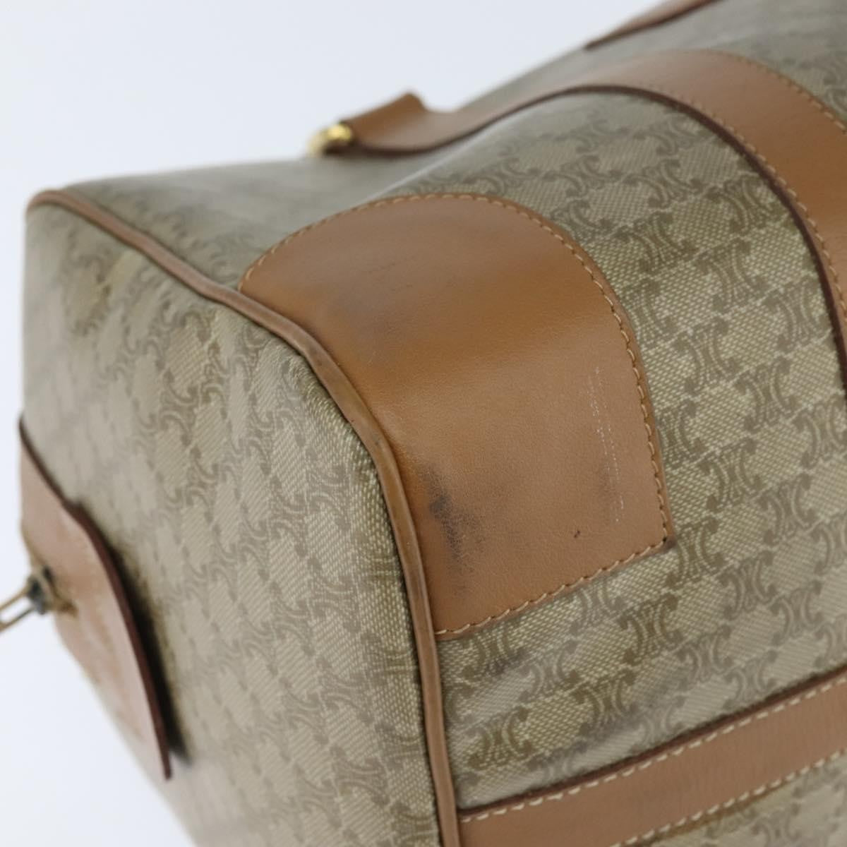 Celine Vintage Macadam Boston bag Canvas, BEIGE, CANVAS, Travel bag