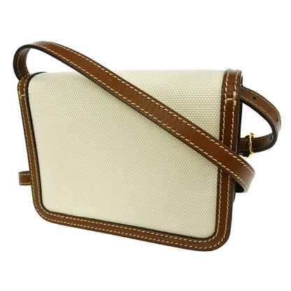 Burberry TB Flap Bag Canvas, BEIGE, CANVAS, Clutche & pouche