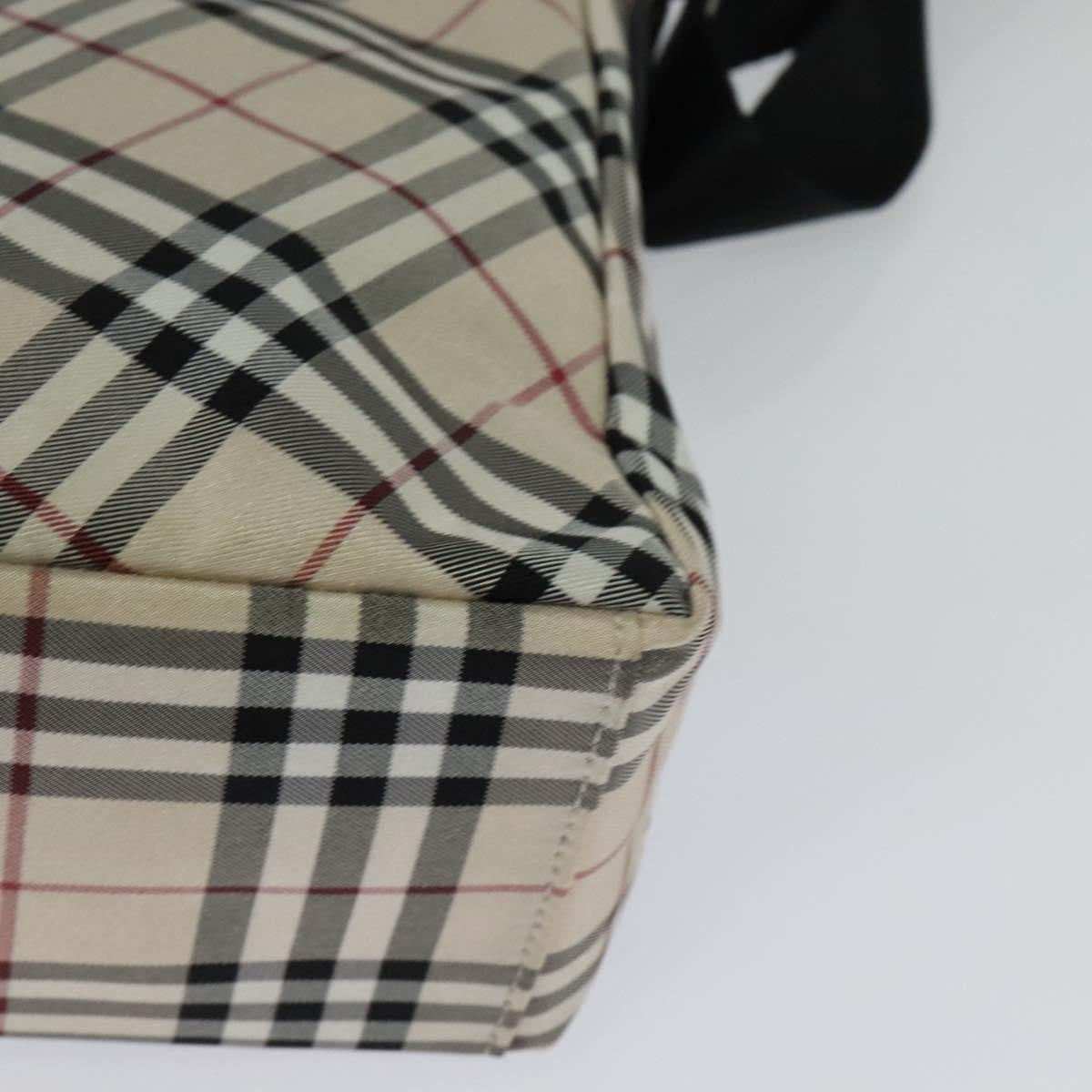 Burberry Nova Check Blue Label Nylon, Beige, Nylon, Shoulder Bag