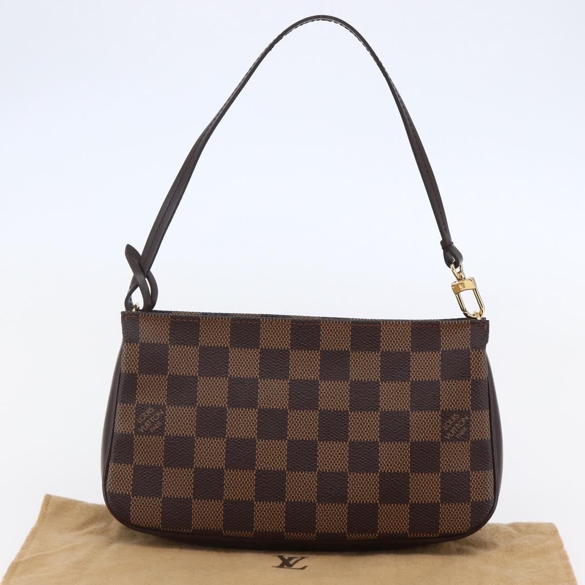 Louis Vuitton Navona Pochette Accessoires Damier, BROWN, CANVAS, Clutche & pouche