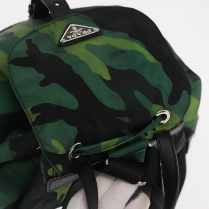 Prada Camouflage Backpack Tessuto, Green, Nylon, Backpack