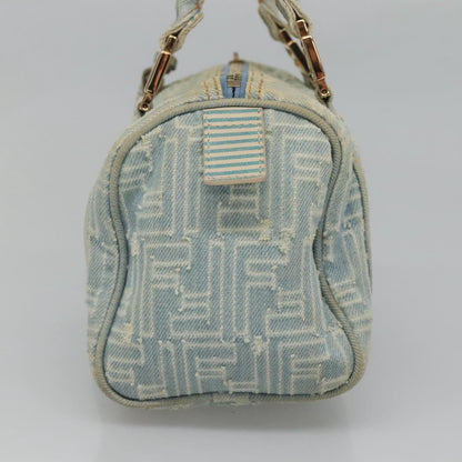 Fendi Boston Bag Denim, BLUE, DENIM_JEANS, Handbag
