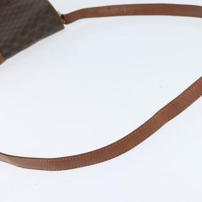 Celine Macadam Shoulder Bag PVC Leather, BROWN, PVC, Shoulder bag