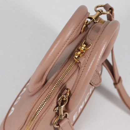 Balenciaga Logo Ville Bag Leather, PINK, LEATHER, Handbag