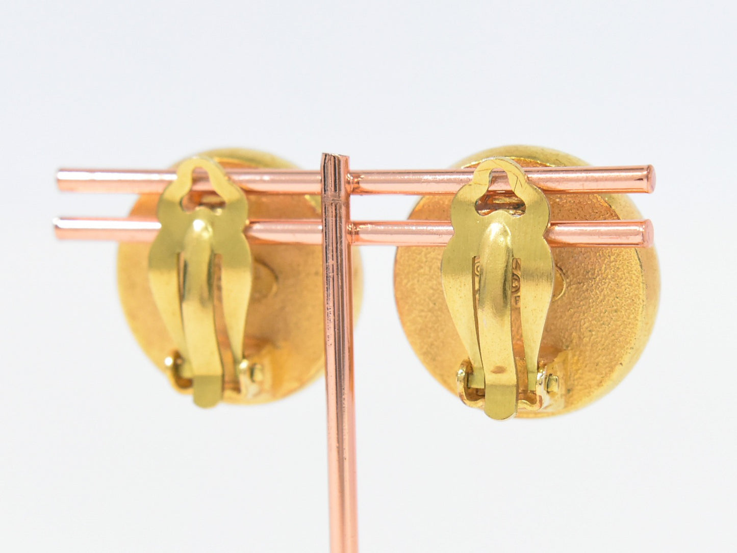 Chanel CC Hoop Clip-On Earrings Crystal Embellished Metal, GOLD, GOLD_PLATED, Earrings