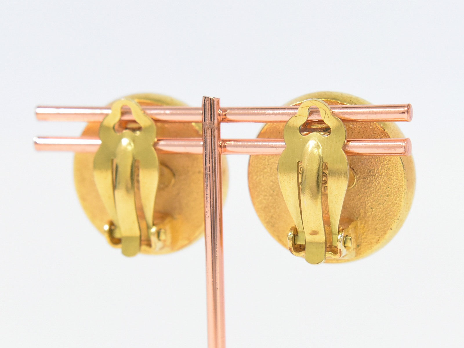 Chanel CC Hoop Clip-On Earrings Crystal Embellished Metal, GOLD, GOLD_PLATED, Earrings