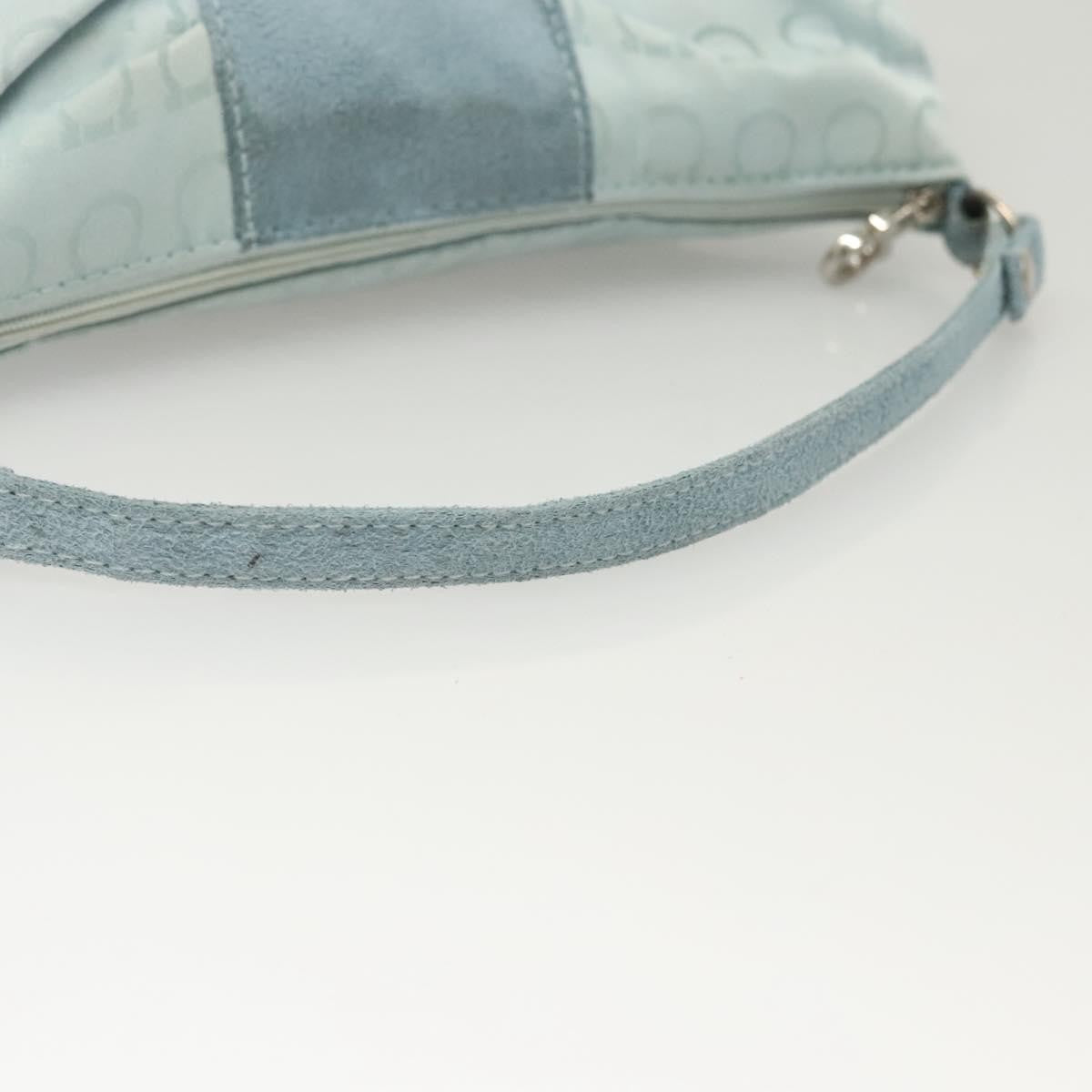 Salvatore Ferragamo Vintage Gancini Pochette Nylon, BLUE, NYLON, Clutche & pouche