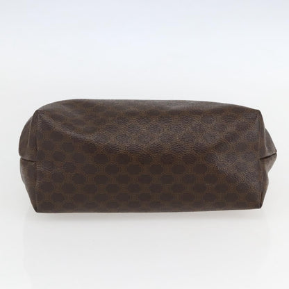 Celine Macadam Pochette Canvas and Leather, BROWN, CANVAS, Clutche & pouche