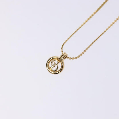 Christian Dior CD Round Pendant Necklace Metal, GOLD, METAL, Necklace